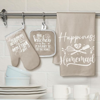 Sratte 6 Pcs Kitchen Decor Accessories Set Farmhouse Towels Pot Holders Oven - Image 2