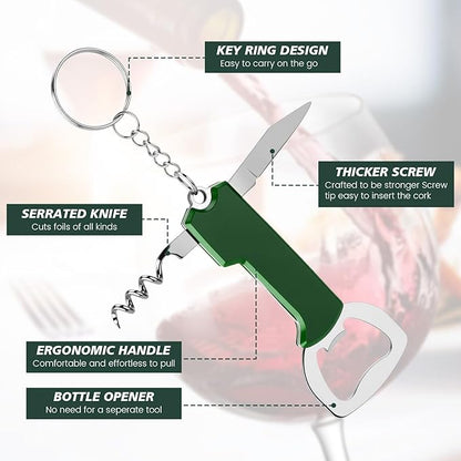 Ziliny 24 Pcs Bottle Opener Keychain Bulk Wine Bottle Beer Opener Keychain - Image 2