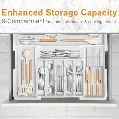 Homecor Silverware Organizer for Kitchen Drawer, Expandable Utensil Drawer - Image 4