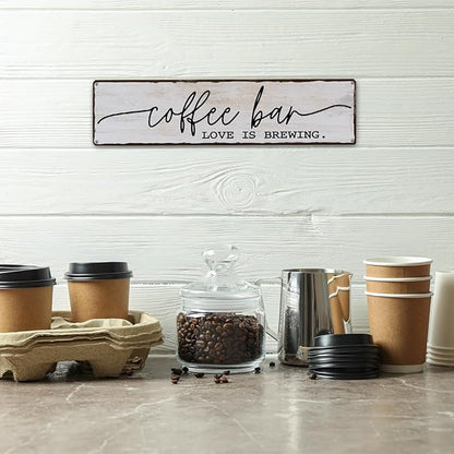 Coffee Bar Sign, Love is Brewing Signs, Retro Metal Tin Sign, Vintage Coffees - Image 4