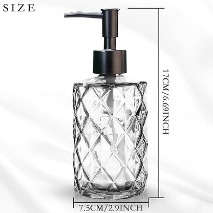 2Pcs Clear Glass Soap Dispenser - Image 2