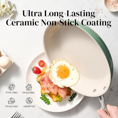 Redchef Ceramic Non Stick Egg Pans, Nonstick Frying Pan Skillet, 8 inch Cooking - Image 4