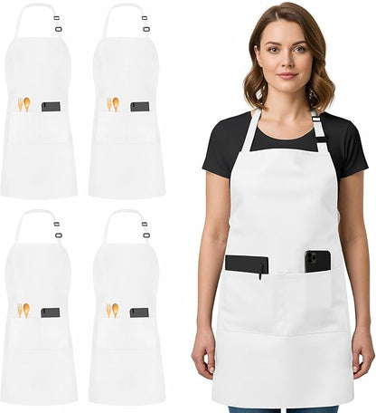 Utopia Kitchen 4 Pack Bib Apron Adjustable by UTOPIAKITCHEN