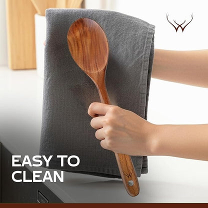 Teak Wooden Spoon for Cooking - Image 6