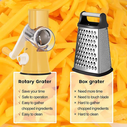 Ourokhome Rotary Cheese Grater Hand Crank, Kitchen Shredder Speed Mandolin - Image 8