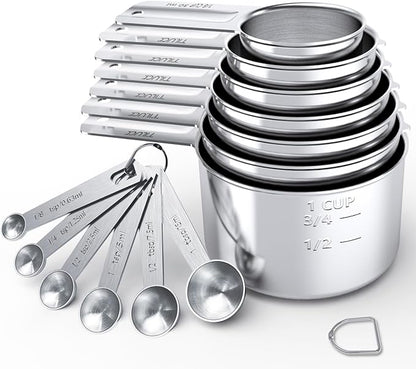 TILUCK Stainless Steel Measuring Cups & Spoons Set, Coffee Scoop Spoon by TILUCKBringsGoodLuck