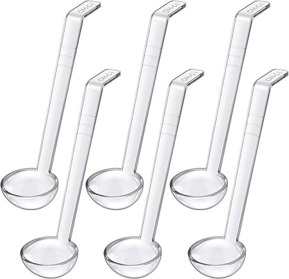 Tioncy 6 Pcs 1 Oz Small Ladle for Serving Sauce 7.09 Inches Plastic Mini Ladles by Tioncy