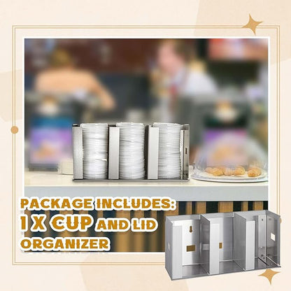 Hicarer 3 Compartments Stainless Steel Cup Dispenser - Image 3