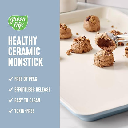 GreenLife Bakeware 18” x 13” Half Cookie Sheet Baking Pan, Non-Toxic PFAS-Free - Image 2