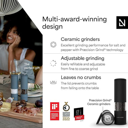 LARS NYSØM Salt and Pepper Grinder Set Manual, Stainless Steel Salt and Pepper - Image 2