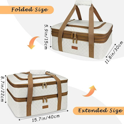 Quilted Insulated Double Casserole Carrier - Image 3