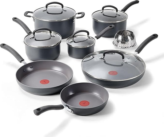 T-Fal Ultimate Hard Anodized Nonstick 13 Piece Cookware Set, Oven Safe Up to by T-falbrand