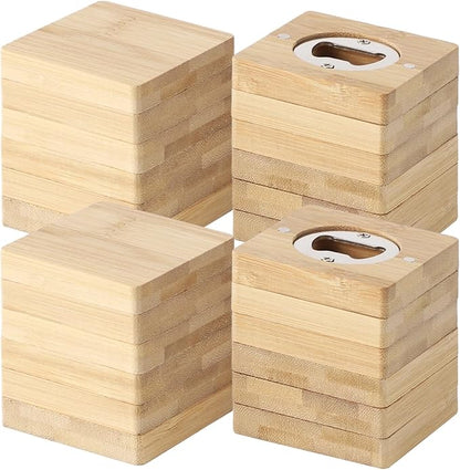 24Pcs Bamboo Bottle Opener, 2.6 x 0.5" Wooden Bottle Openers Blanks Bulk - Image 2