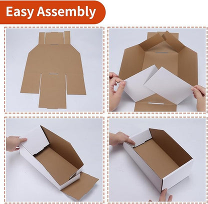 ZBEIVAN Cardboard Storage Bins Boxes 35 Packs 12x8x4.5 Inches, Easy Assembly - Image 6