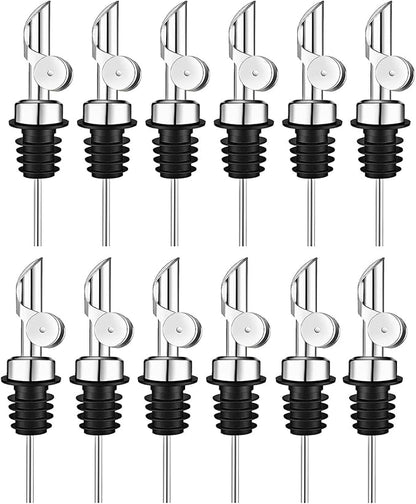 Pafusen 12 Pack Weighted Liquor Pour Spout, Auto Flip Olive Oil Dispenser Spout by Pafusen