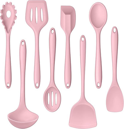 LIANYU Kitchen Silicone Utensils Set, Heat Resistant Kitchen Gadgets Include by LIANYU
