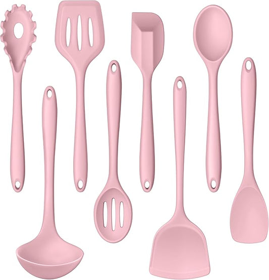 LIANYU Kitchen Silicone Utensils Set, Heat Resistant Kitchen Gadgets Include by LIANYU
