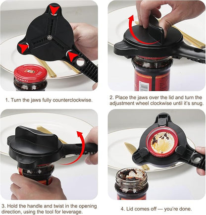Jar Opener for Seniors, 4-in-1 Adjustable Lid Opener - Image 7