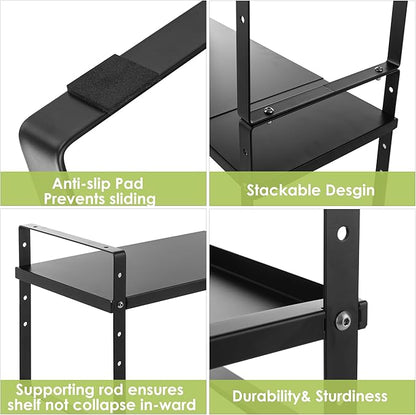 Across-Star Expandable Cabinet Shelf Organizer Rack, Stackable Kitchen Counter - Image 7