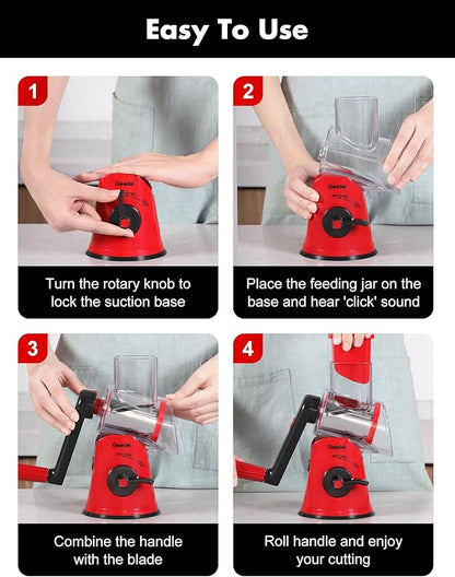 Geedel Rotary Cheese Grater Cheese Shredder - Image 7