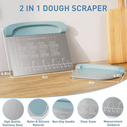2 IN 1 Upgrade Bench Scraper, Dough Scraper - Image 2