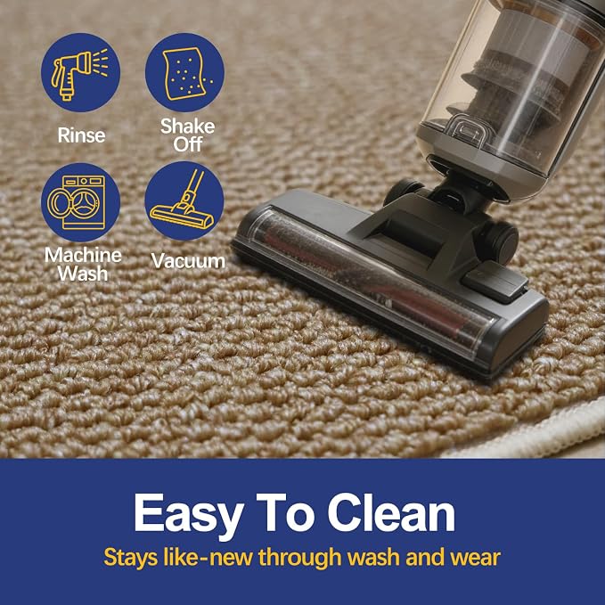 Faux Jute Area Rug 6'x9', Washable & Non-Slip, Taupe | 0.27" Low Pile Easy Jute - Image 4