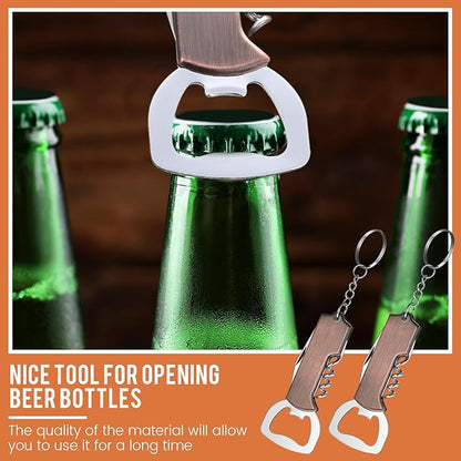 Ziliny 24 Pcs Bottle Opener Keychain Bulk Wine Bottle Beer Opener Keychain - Image 5