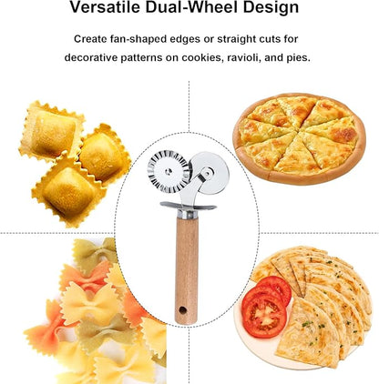 Pastry Double Cutter Wheel, Dual-Head Baking Tool - Image 4