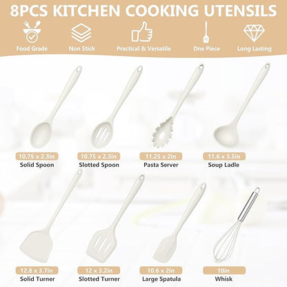 TeamFar 8 PCS Silicone Cooking Utensils - Image 2