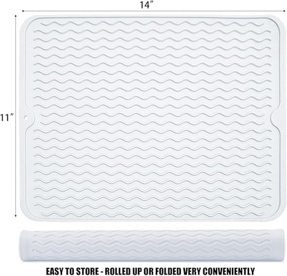 Large 14" x 11" Silicone Dish Drying Mat - Image 4