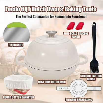 6QT Enameled Cast Iron Dutch Oven - Image 3