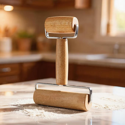 Pizza Rolling Pin Small Rolling Pin Wooden Dough Roller Non Stick Pizza Dough - Image 5