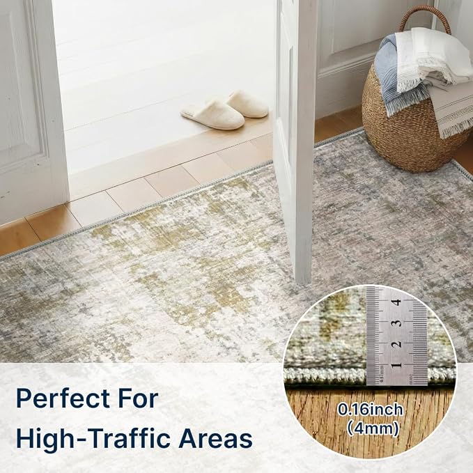 3x5 Area Rugs Washable Living Room Rug-No Slip Soft Carpets Modern Abstract - Image 5