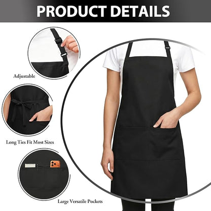 BOHARERS 2 Pack Cooking Kitchen Aprons - Image 2