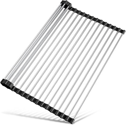 Tomorotec 17.7" x 12.5" Roll Up Dish Drying Rack Over Sink Drying Rack Sink by Tomorotec