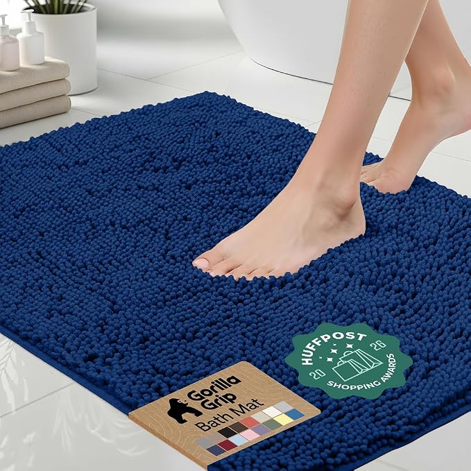 GORILLA GRIP Bath Rug Mat 36x24, Soft Absorbent Chenille, Quick Dry Microfiber by Unknown