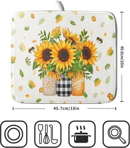 Giwawa Sunflower Vases Dish Drying Mat - Image 2