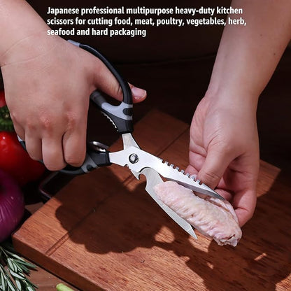 BoFuYuan Kitchen Scissors, 9-Inch Heavy Duty Multipurpose Food Cutting Shears - Image 3