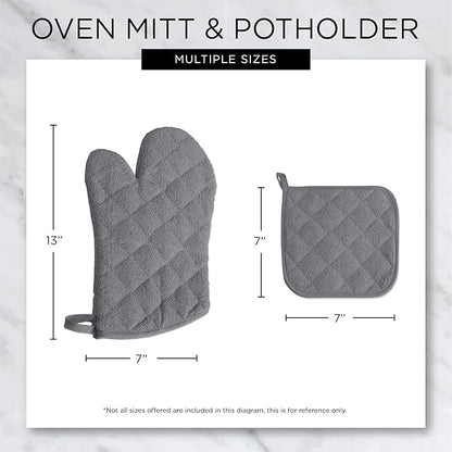 DII Basic Terry Collection 100% Cotton Quilted, Oven Mitt, Antique Green - Image 8