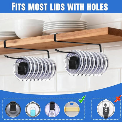 2 Pack Tumbler Lid Organizer, Versatile Cup & Water Bottle Lid Holder, Upgraded - Image 4