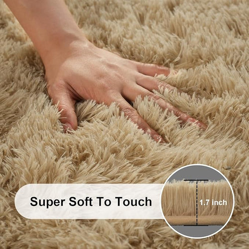 3x5 Rugs for Bedroom, Fluffy Area Rugs for Living Room, Small Fuzzy Shag Soft - Image 2