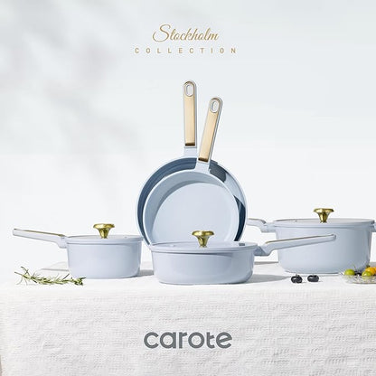 CAROTE Ceramic Cookware Set Nonstick, Non-Toxic & PFAS-Free, Dishwasher - Image 7