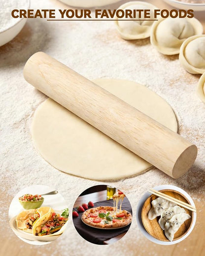 6 Inch Small Wooden Rolling Pin, Wooden Rolling Pin Set - Image 5