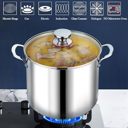 P&P CHEF 12 Quart Stainless Steel Stock Pot - Image 5