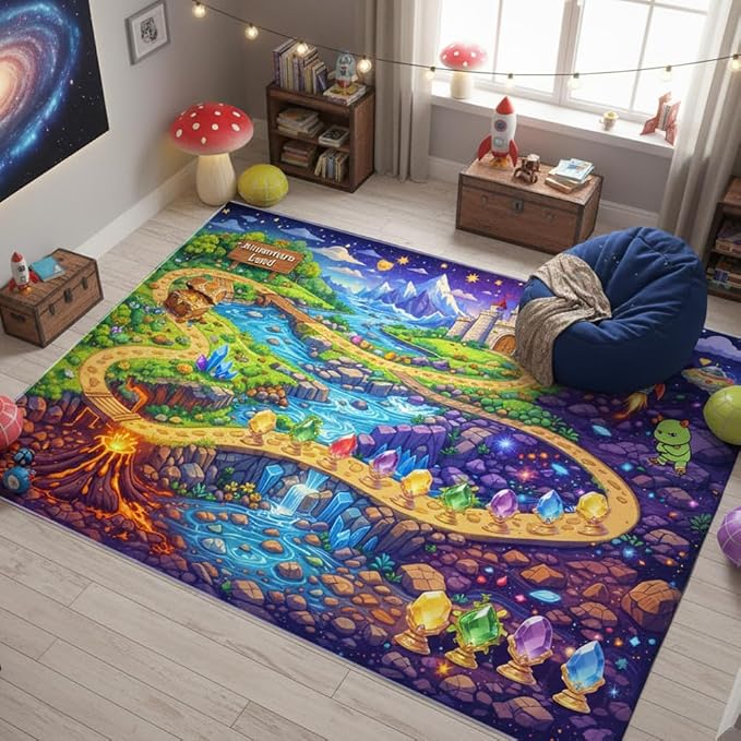 4x6ft Fantasy Adventure Play Rug - Image 2