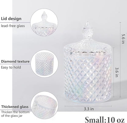 2 Pack Qtip Holder Thick Glass Apothecary Jars - Image 3