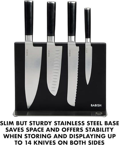 Babish 5-Piece Magnetic Forged Kitchen Knife Block Set – 1.4116 German Steel - Image 5
