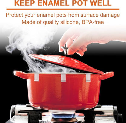 24pcs Dutch Oven Lid Protector Clips, Silicone Dutch Oven Lid Flexible Bumper - Image 4