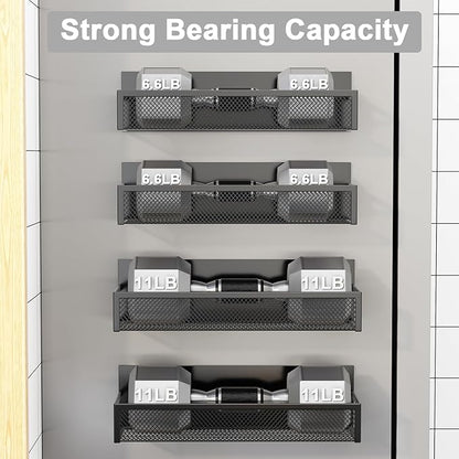 Aufworld Magnetic Spice Rack for Refrigerator, 4 Pack Magnetic Shelf, Fridge - Image 3