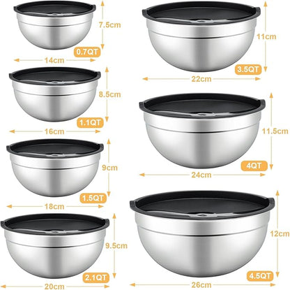 Hunnycook 7 Piece Mixing Bowls - Image 3